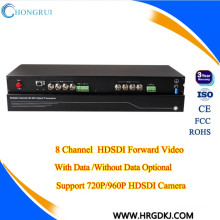 Chine top qualité 8 canaux vidéo sd-sdi / asi convertisseur hd-sdi fibre émetteur et récepteur